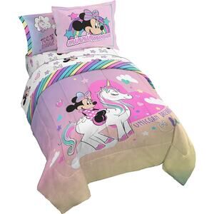 NEW Disney Minnie Mouse Unicorn Dreams 7 Pc Full Bedding Set  Franco
